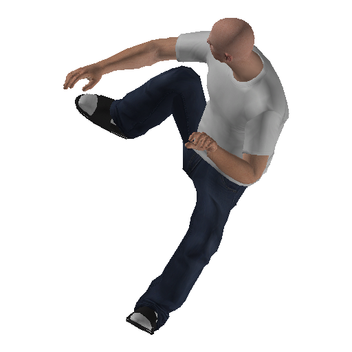 anim@veh@drivebybike@chopper@front@melee_l@kick@ representative animation pose